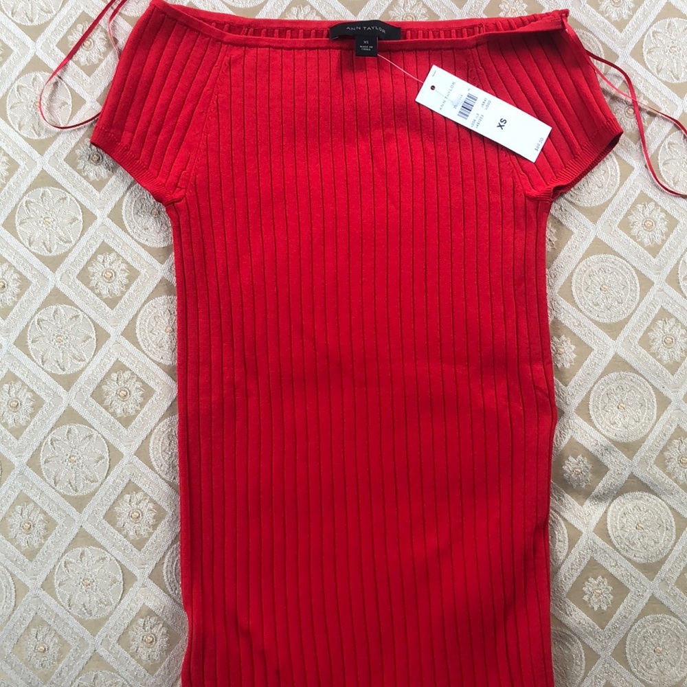 Cute red sweater by Ann Taylor
